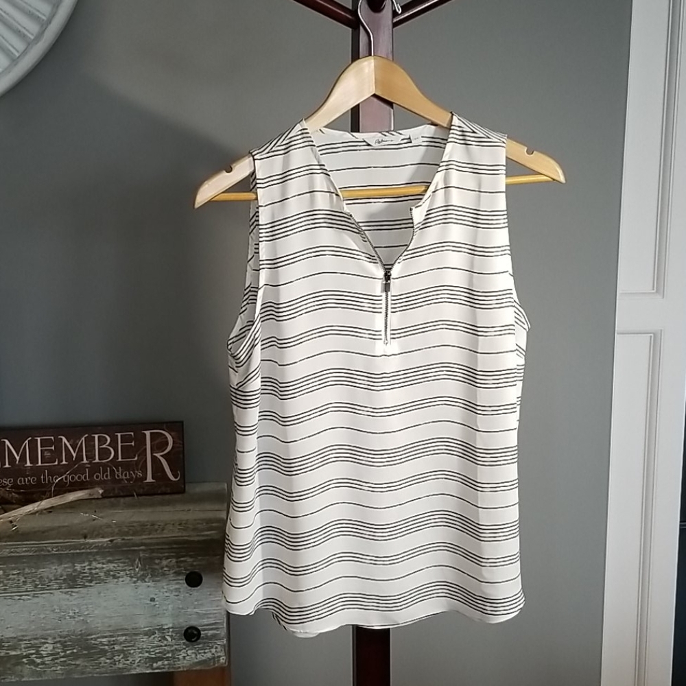 Striped sleeveless top